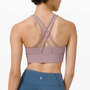 Lululemon Energy Bra High Neck Long Line Violet Verbena, Size 4